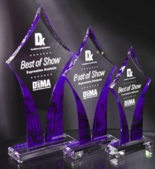 Purple Acrylic Diamond Trophy