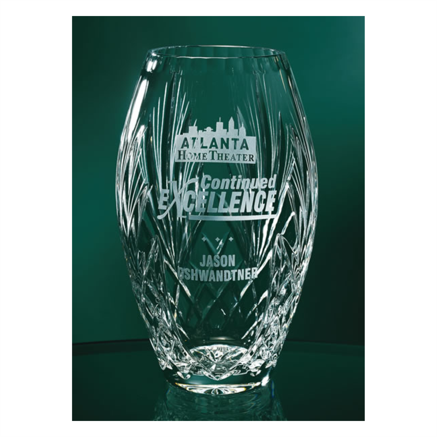 Crystal Barrel Vase Award