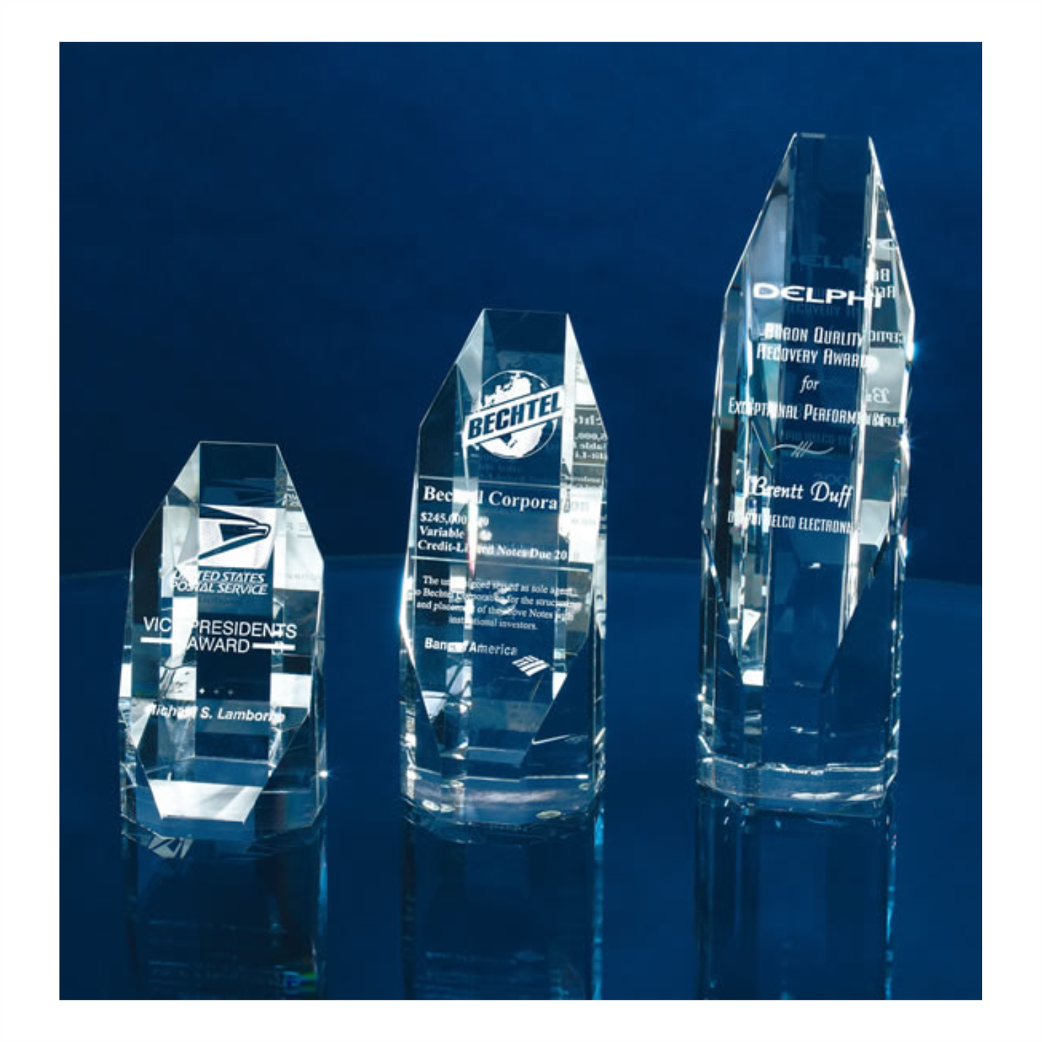 Optic Crystal Octagon Tower Award Trophy