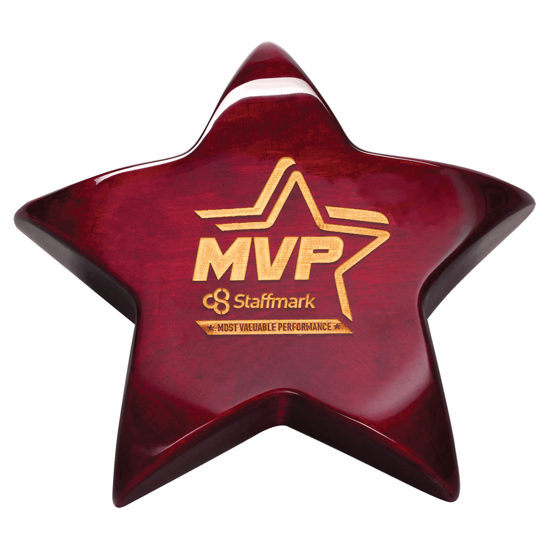 Rosewood Piano finish Star Performer Paperweight