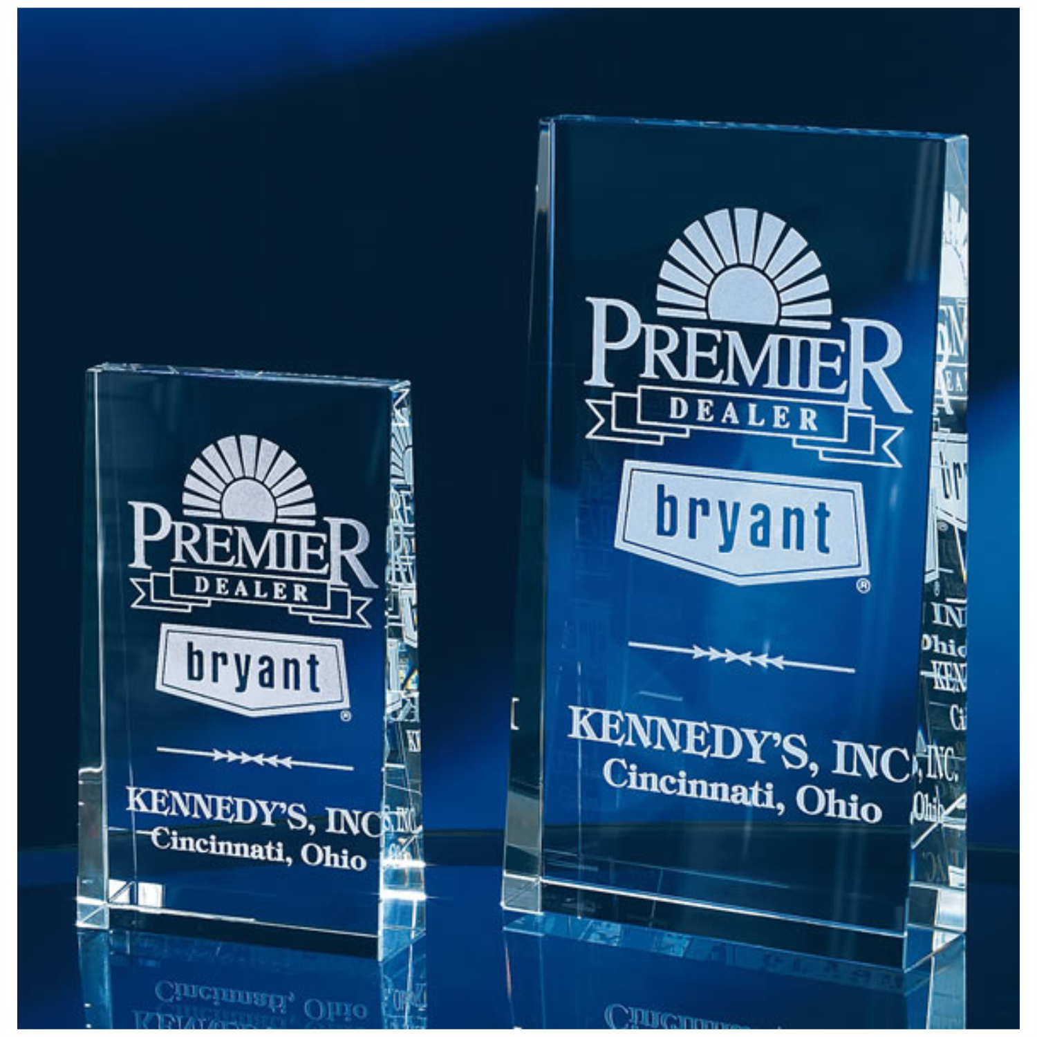 Optic Crystal Wedge Award