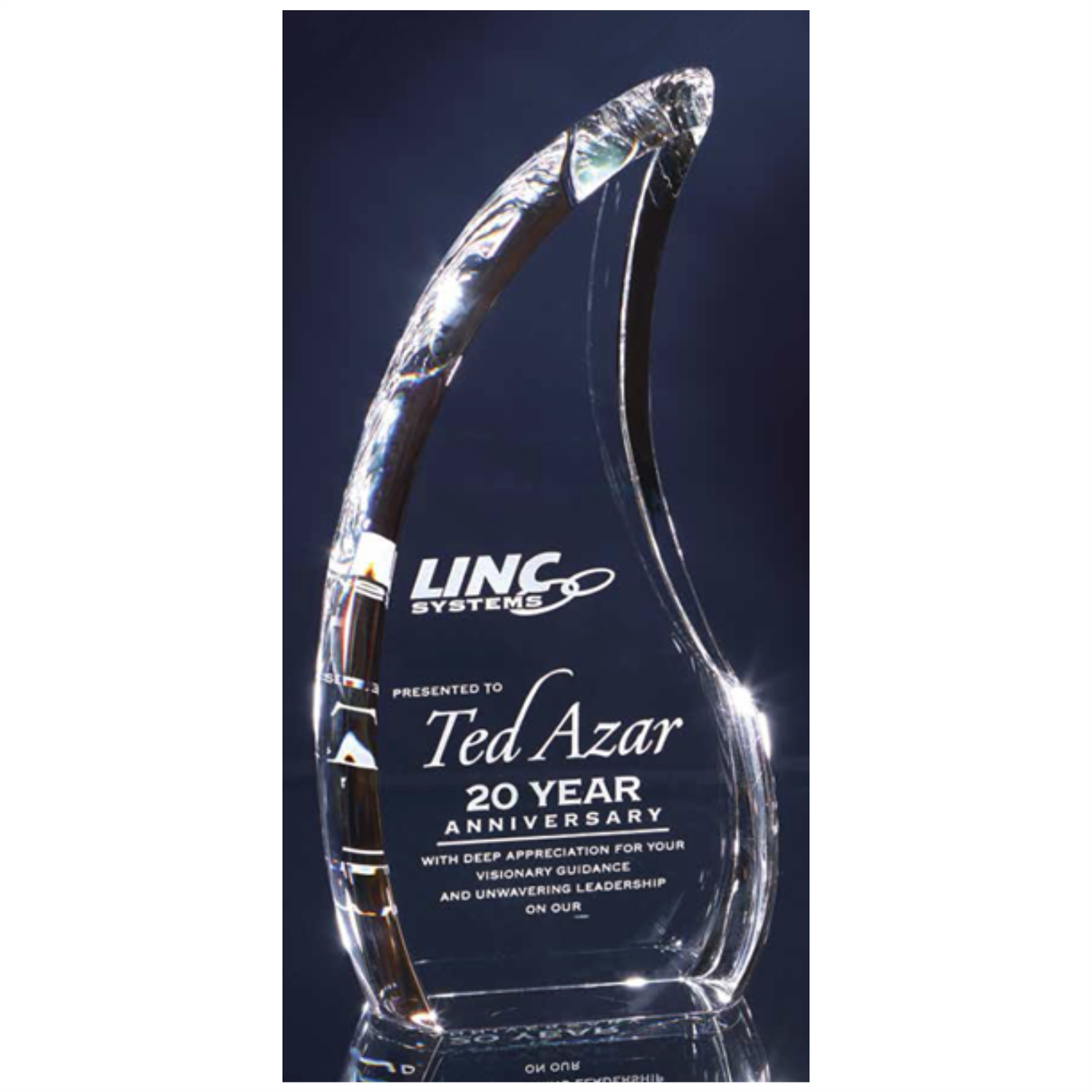 Super Thick Crystal Flame Award