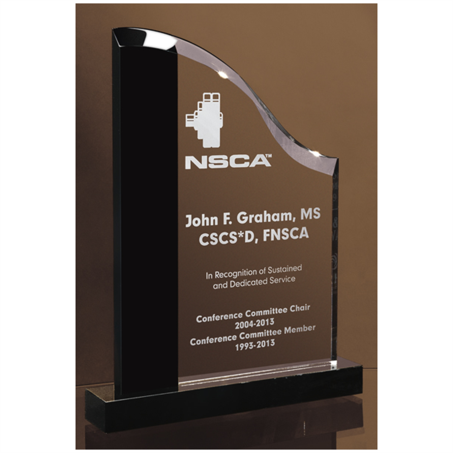 Black Stripe Clear Crystal Award