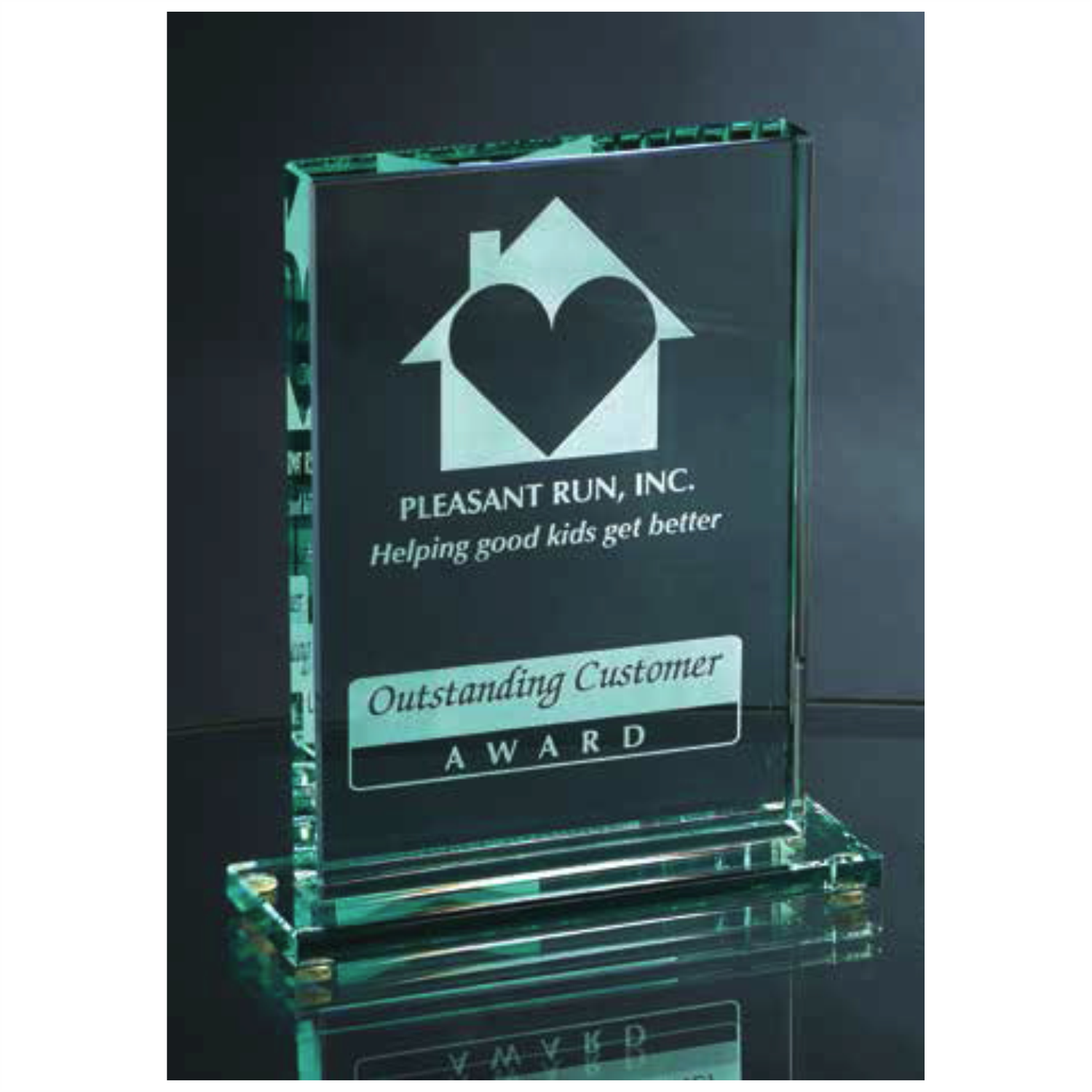 Jade Glass Standing Plaque (JC68GB, JC57GB, JC46GB, JC34GB)