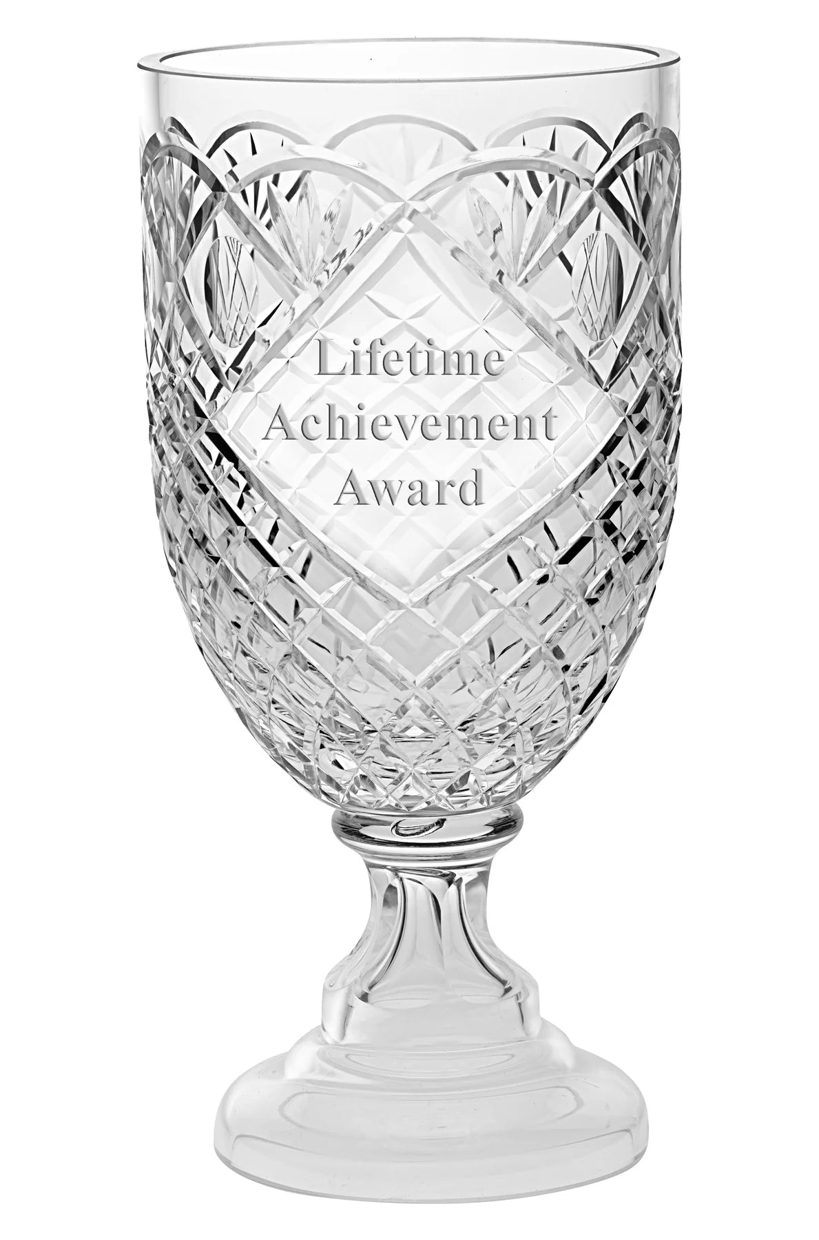 Medallion Crystal Cup With Footed Base