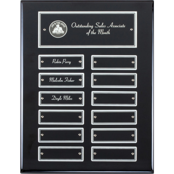 Perpetual Ebony Piano Finish Plaque
