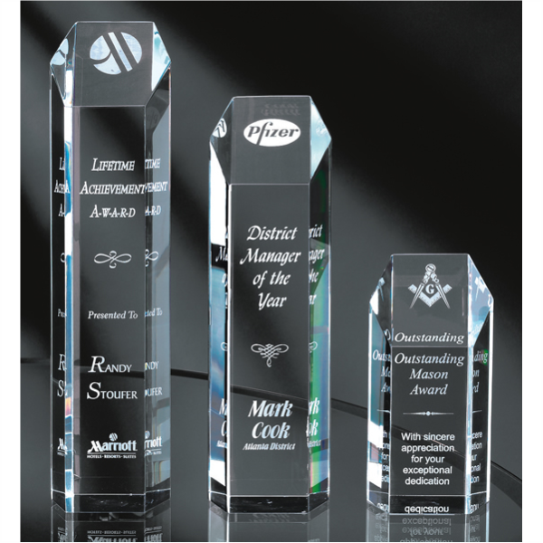 Acrylic Hexagon Tower Award