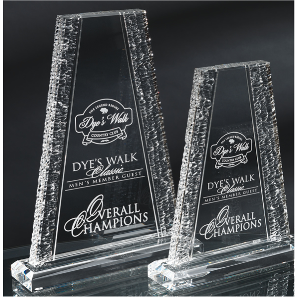 Acrylic Tower With Crinkle Edge Award