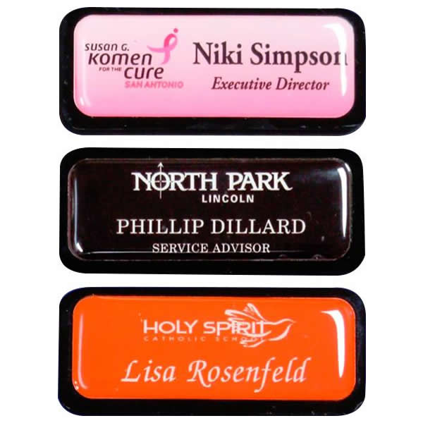 Epoxy Dome Name Badge with Frame