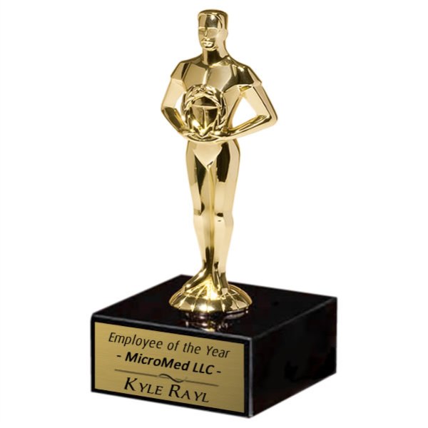 Achiever Trophy - Gold Figure On Marble Base (ZX817, ZX917)