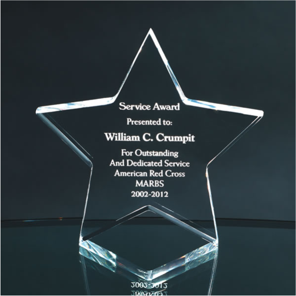 Acrylic Star Performer Paperweight