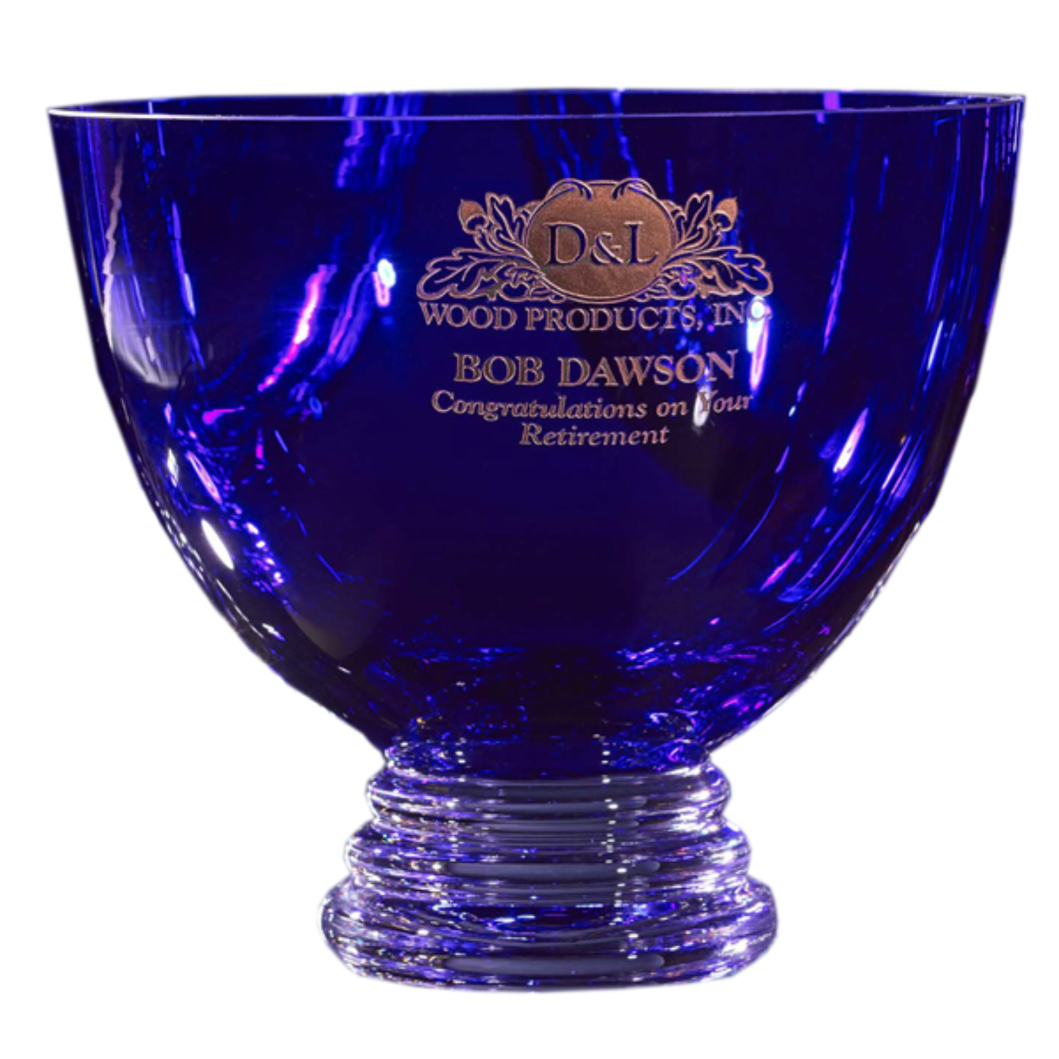 Cobalt Crystal Bowl Award