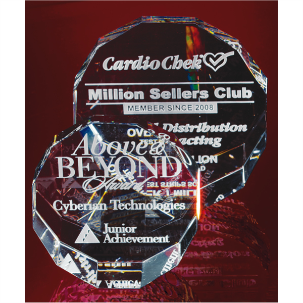 Multi-Faceted Crystal Paperweight
