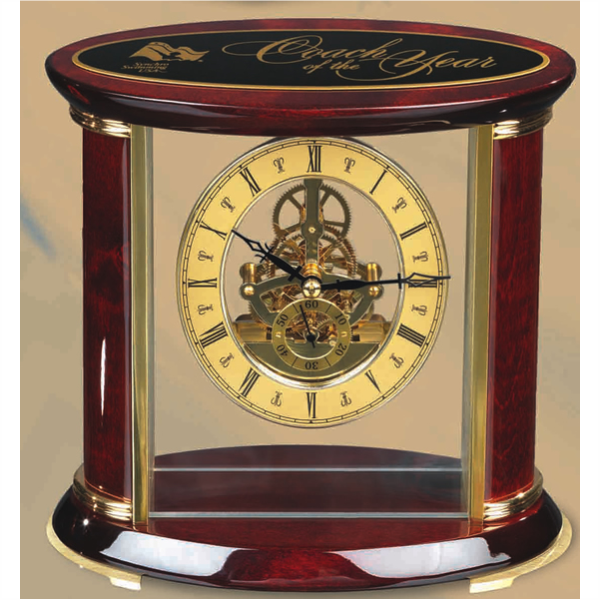 Open Clock Works Rosewood Clock (BC523)
