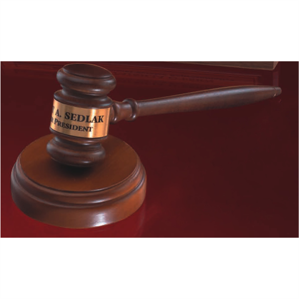 Walnut Gavel With Sounding Block