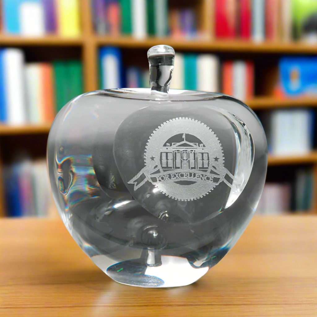 Clear Crystal Apple Award