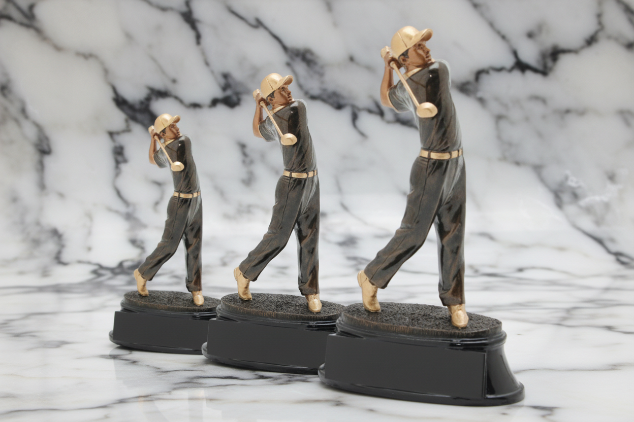 Power Golfer Resin Statue