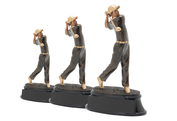 Power Golfer Resin Statue