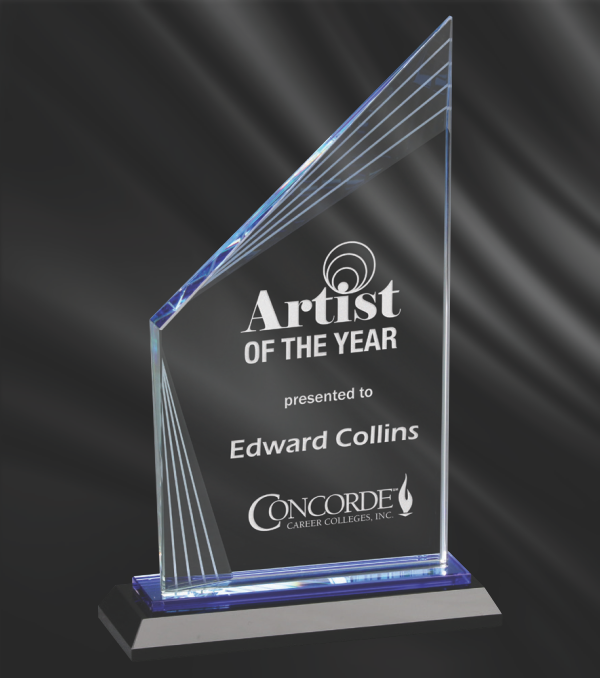 Blue/Clear Crystal Fusion Award