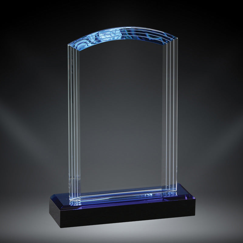 Blue/Clear Crystal Arch Award