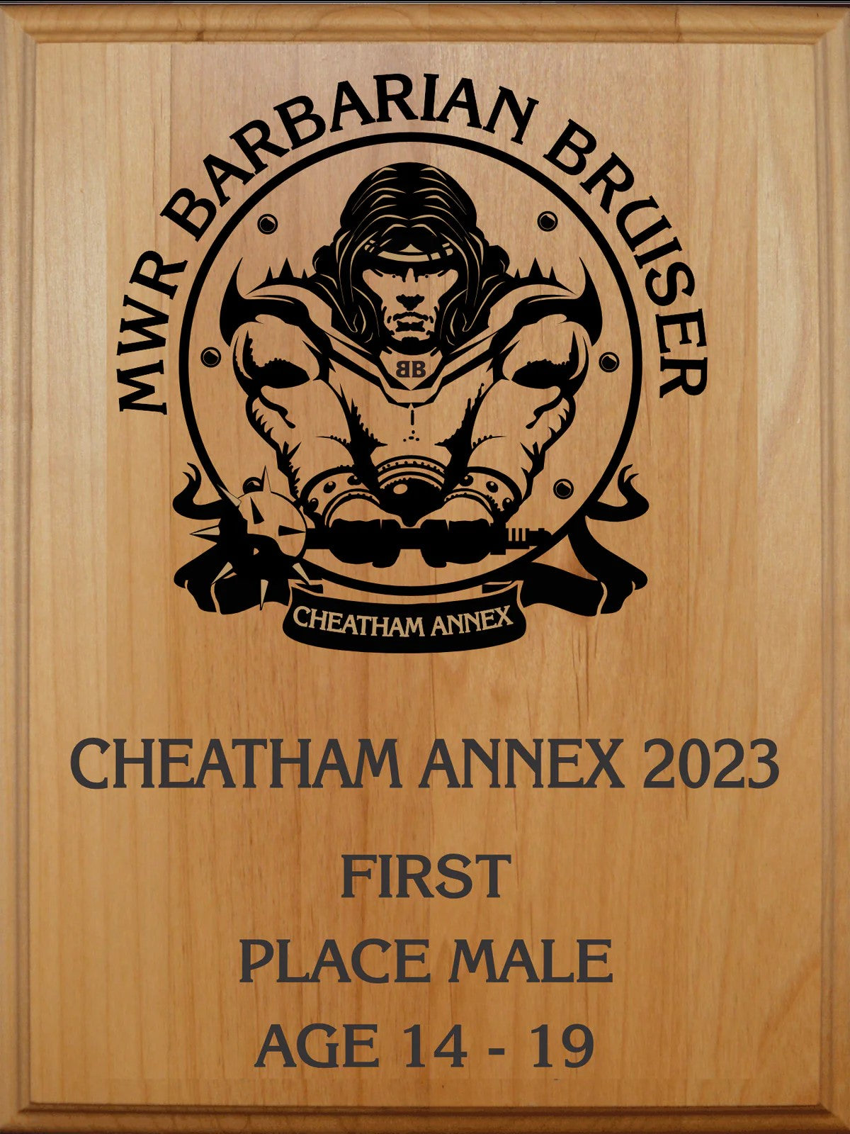 Solid Red Alder Plaque Laser engraved