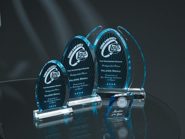 Blue Arch Dynasty Acrylic with Base