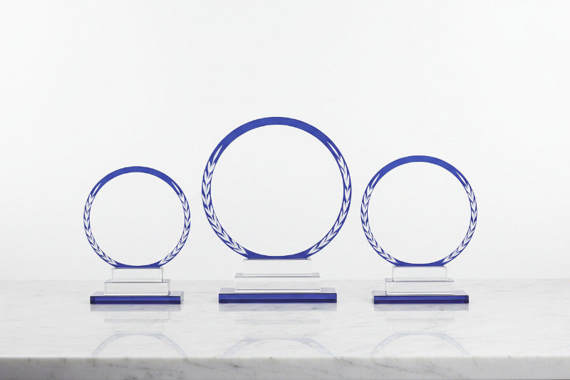 clear blue circle crystal