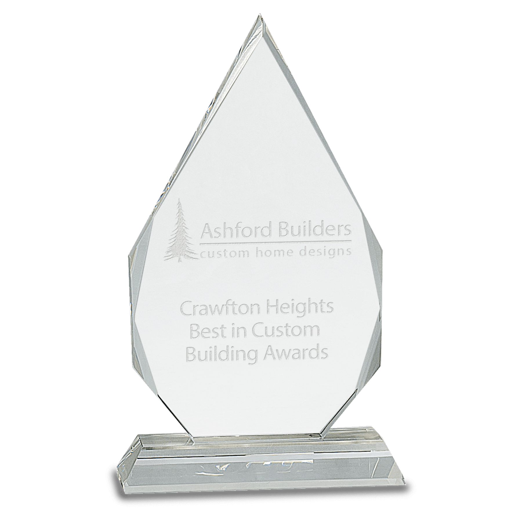 Diamond Crystal award on Clear base
