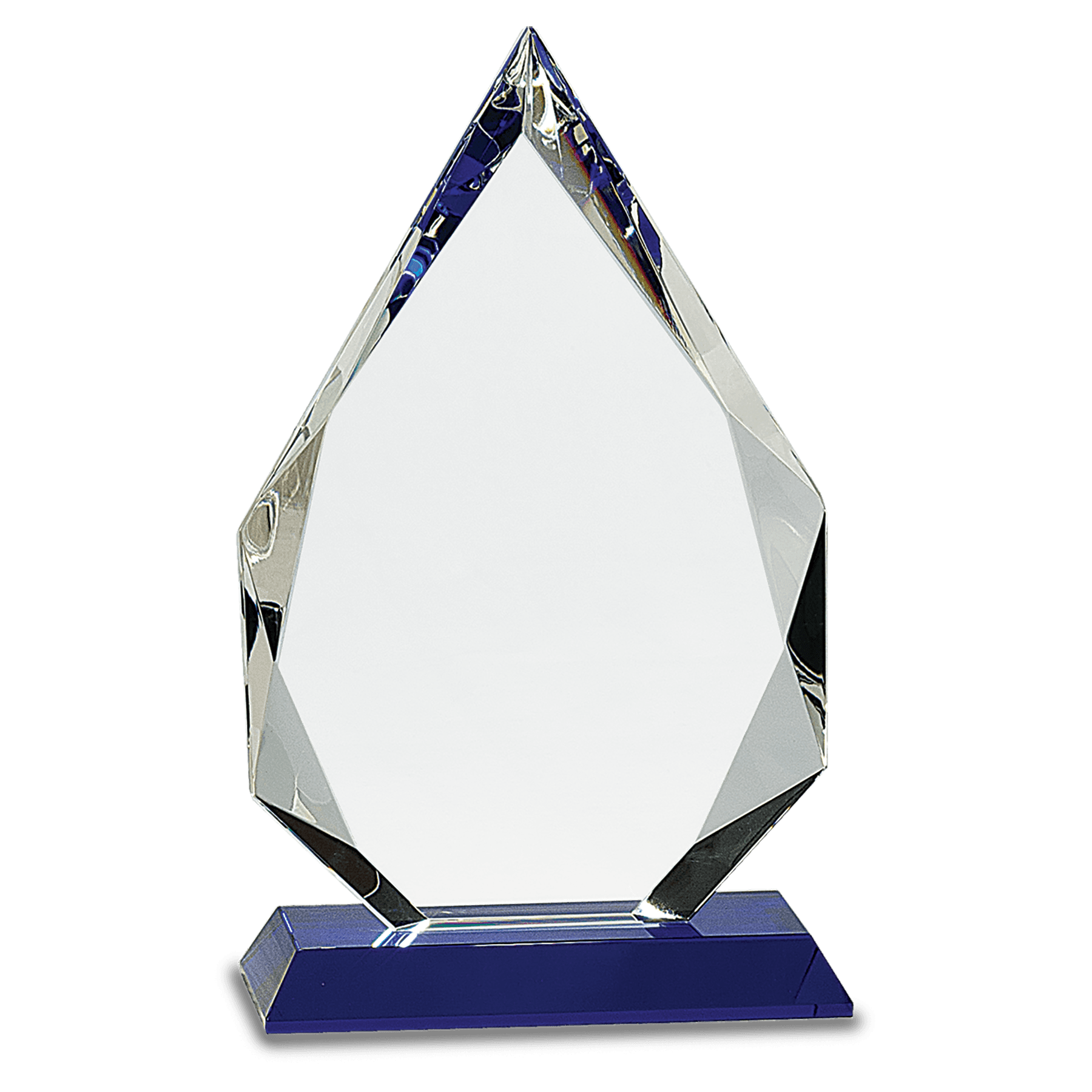 Diamond Crystal award on blue base