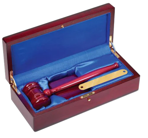 Rosewood Gavel And Case