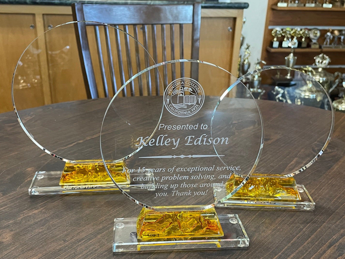 Peak Gold Circle Crystal Award