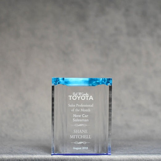 Blue Channel Mirror Acrylic Award Trophy