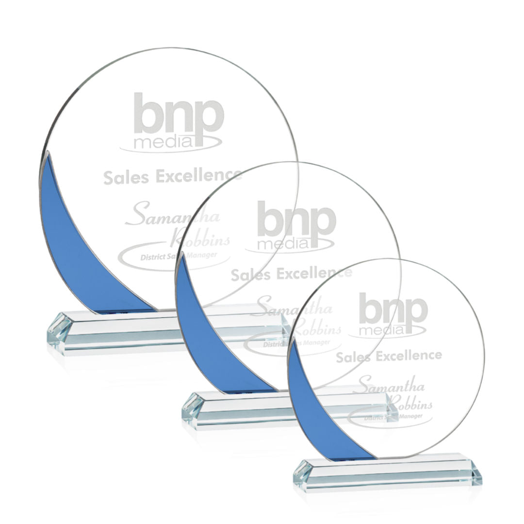 Blue Accent Circle Crystal