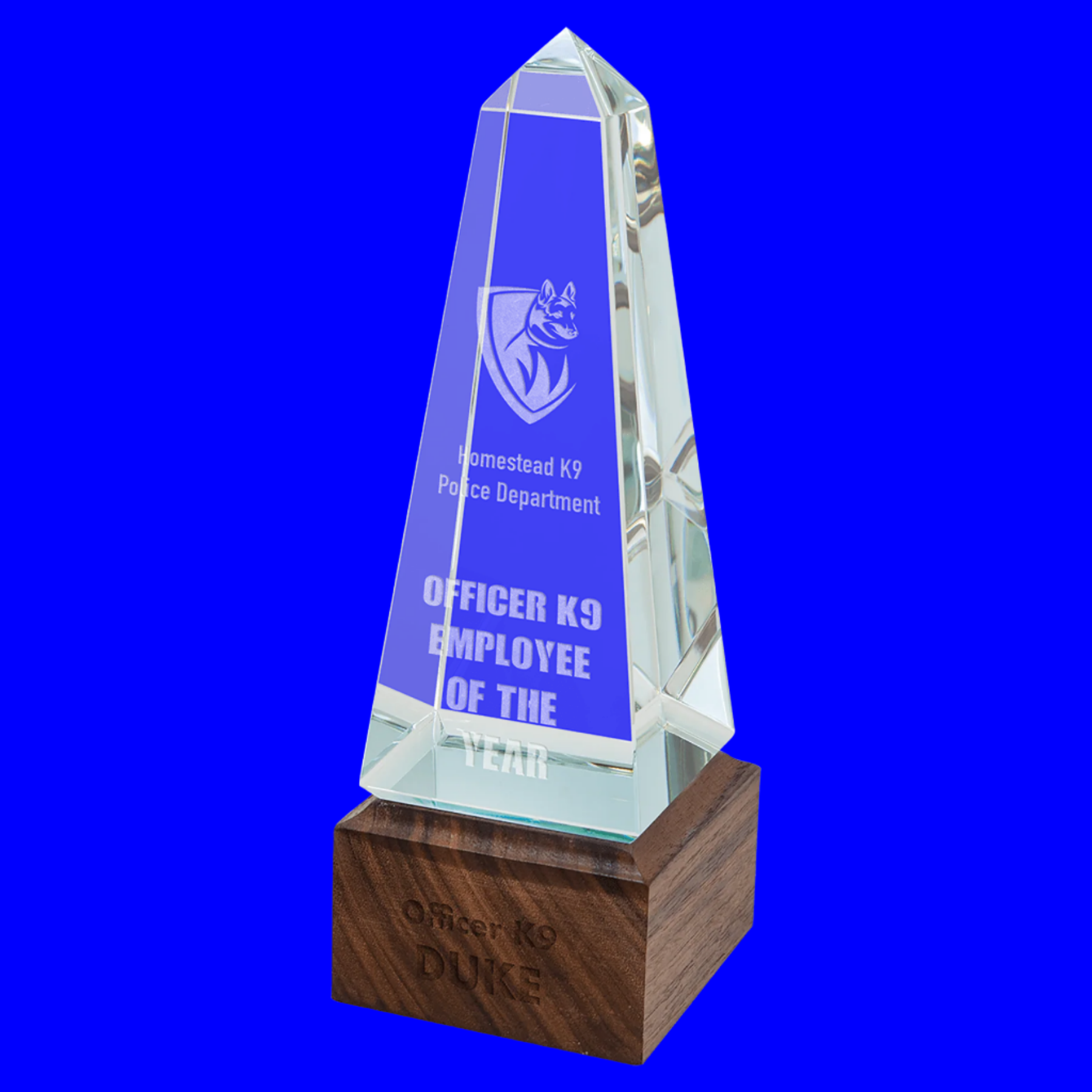 Sierra Wood Crystal Obelisk Award
