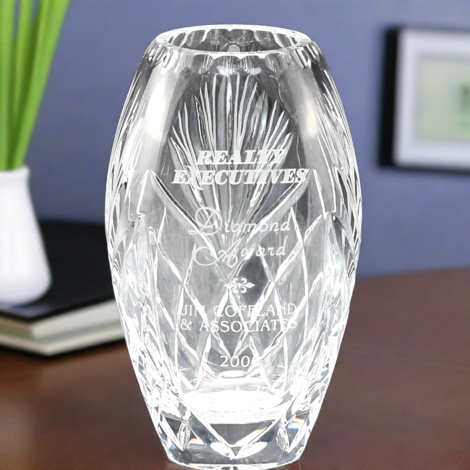 Crystal Barrel Vase