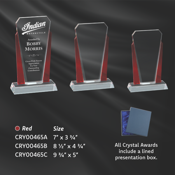 Red Panel Bethesda Crystal Award (CRY00465)
