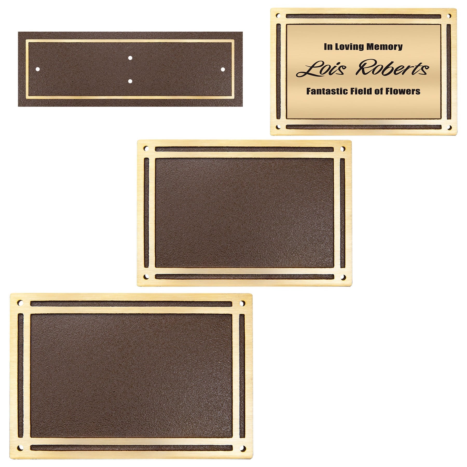 Cast Aluminum Black/Silver Plaque