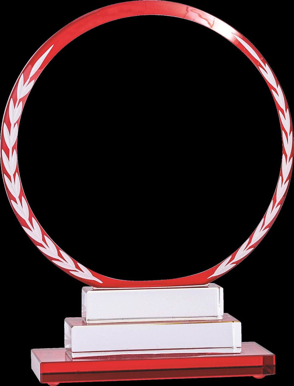 Red Clear Crystal Circle Award