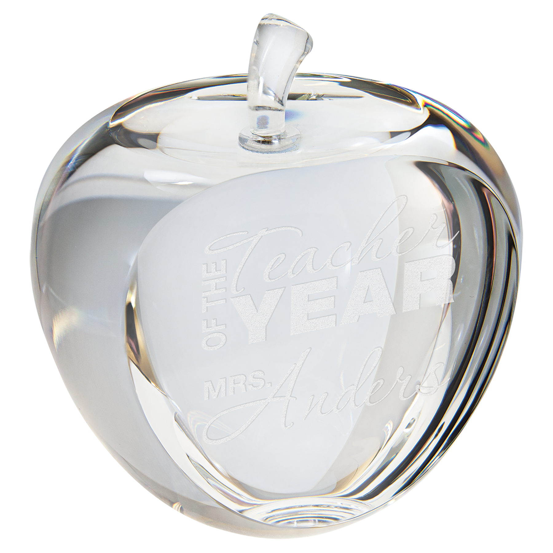 Clear Crystal Apple Award