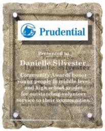 Art Stone with Acrylic Plaque