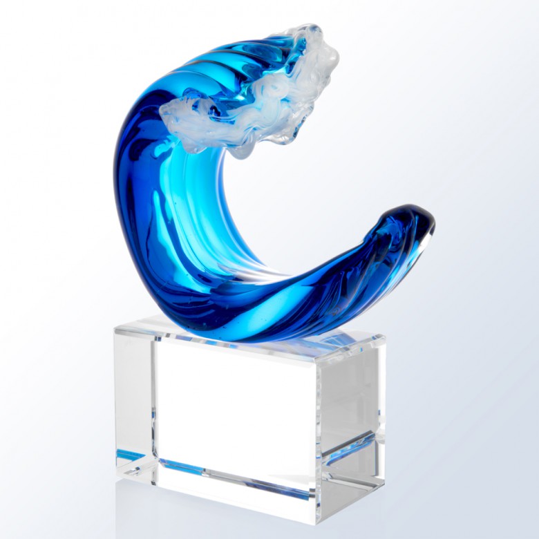Tidal Art Glass Crystal Wave