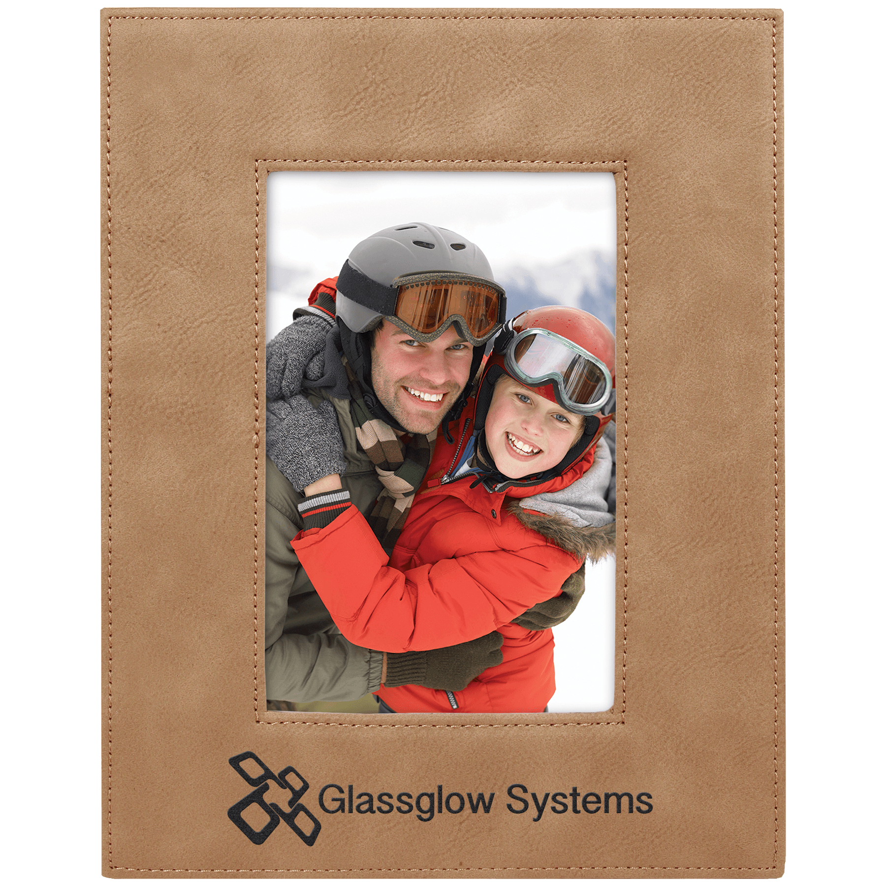 Leatherette Dark Brown Picture Frame