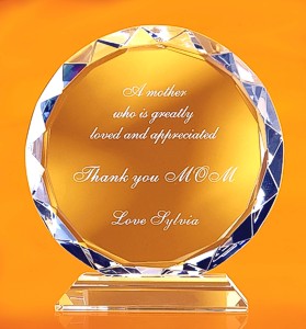 Optical Crystal Sunflower Award