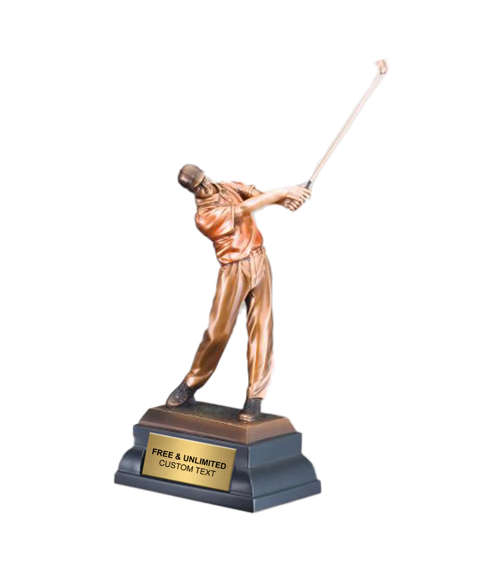 Male Copper finish Golfer 10"