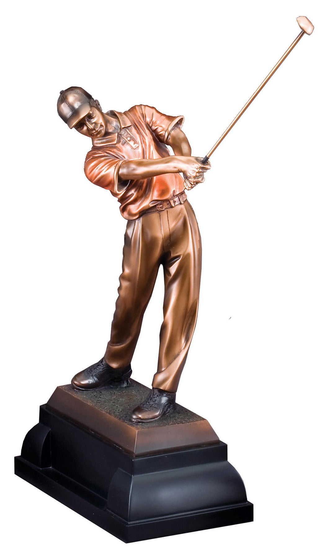 Male Copper finish Golfer 14"