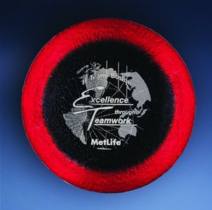 Red and Black Art Glass Plate