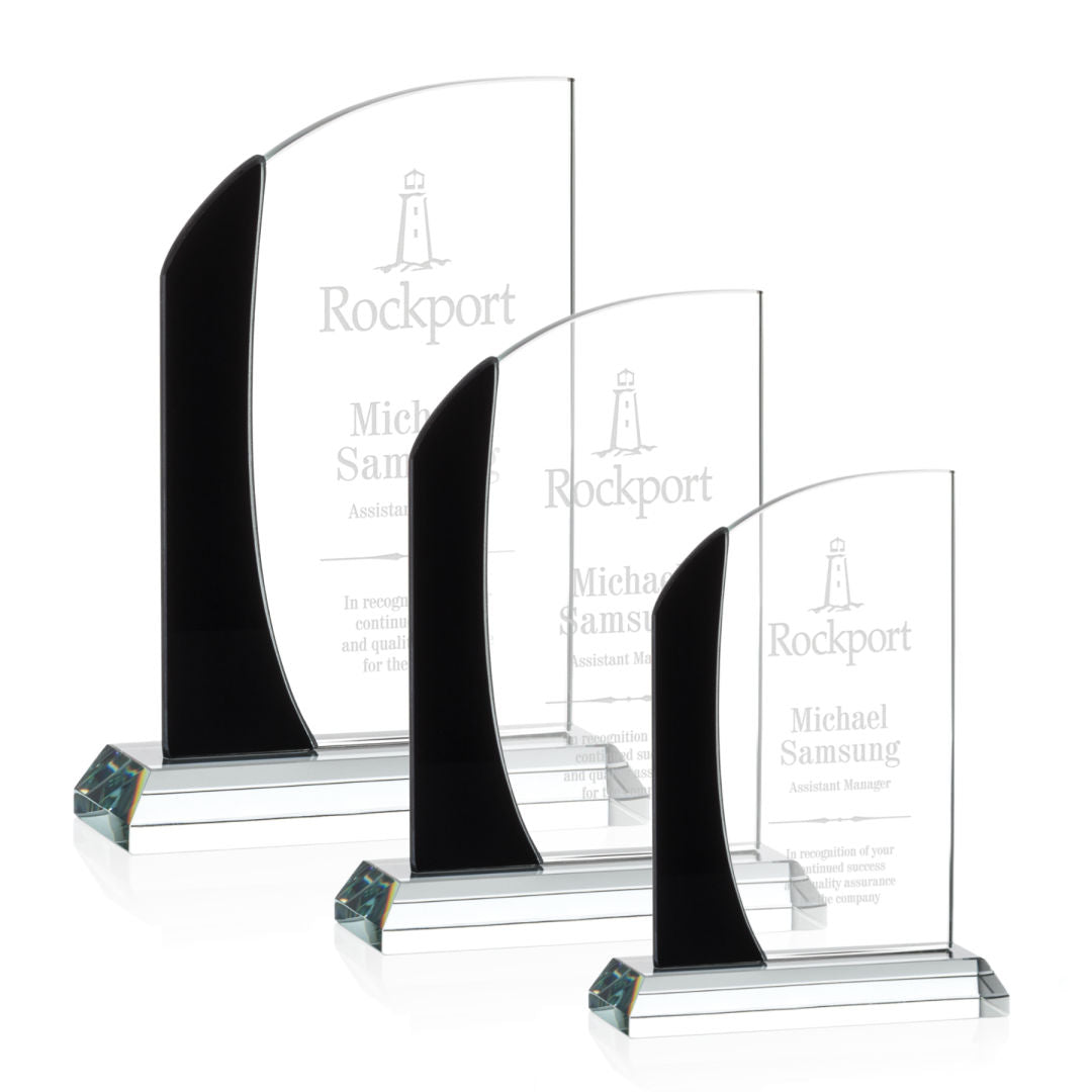 Black accent Peak Crystal Award