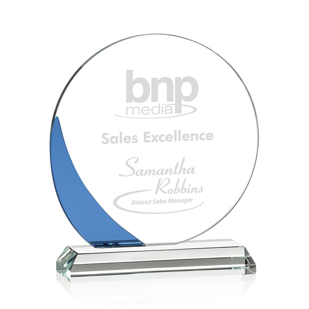 Blue Accent Circle Crystal