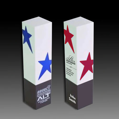 White Poly Resin with Stars Design