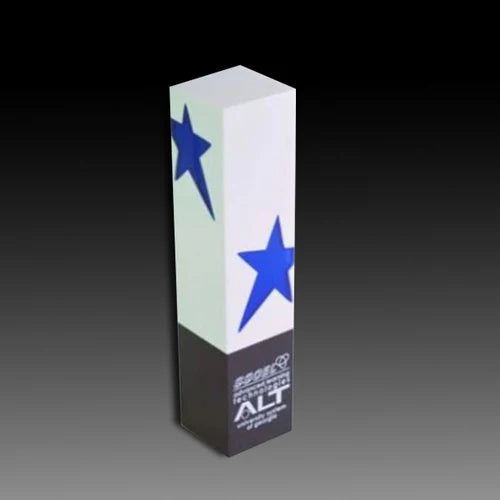 White Poly Resin with Stars Design